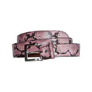 Indonesian Python belte 38 mm (Reticulated Python),Luxury belts ladyPink