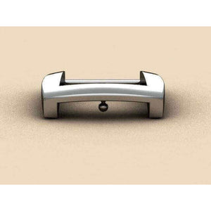 City - Silver buckle 35 mm, Silver buckles men Glossy