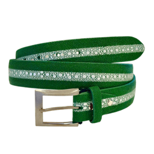 Green Stingray 35 mm bredde. Fra Indonesia, Unisex Luxury belts 