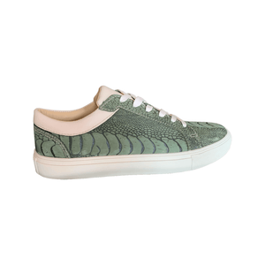 Ostrich Leg Nubuck Sneakers - The matchmaker,SneakersOlive