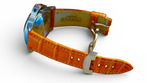 Alligator klokkerem for Panerai orange