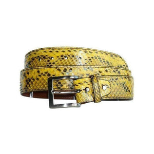 Indonesian Python belte 38 mm (Reticulated Python),Luxury belts ladyYellow