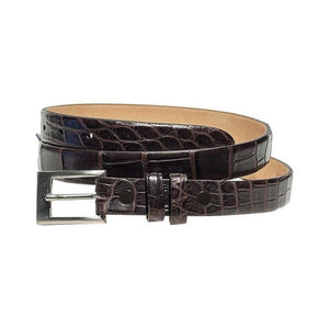 Crescent Alligator slims 25 mm,Luxury belts womensMatte Brown