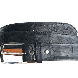 BREDAL Bespoke Matte Wild Alligator 38 mm, Luxury belts for men Black