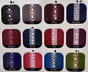 Black / white Stingray 35 mm bredde. Fra Indonesia,Luxury belts menSort/hvit