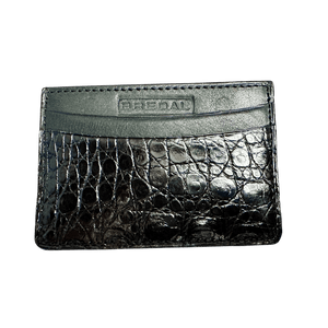 Credit card holder - ekte Caiman krokodilleskinn fra Argentina,Wallets menBlack