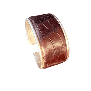 Matte Brown Crocodile cuff
