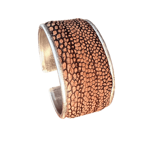 Ostrich Leg Suede Tan cuff