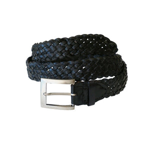 Flettebelte - norsk okseskinn. 35 mm. Håndflettet i Norge.,Luxury belts black