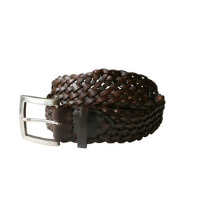 Flettebelte - norsk okseskinn. 38 mm, Luxnury belts men brown
