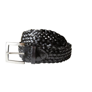 Flettebelte - norsk okseskinn. 38 mm, Luxukry belts men black