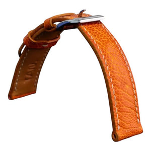 Orange Glossy Ostrich Leg (smooth)