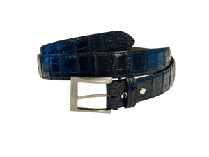 Matte Crocodile skinnsbelte i 35 mm bredde.,Luxury belts men Black