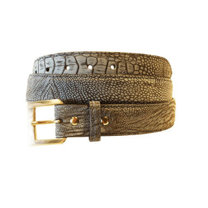 Ostrich Leg Suede i 35 mm bredde. Fra Sør - Afrika,Luxury belts men Denim