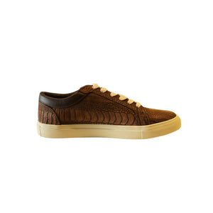 Ostrich Leg Nubuck Sneakers - The matchmaker,Sneakers Brown