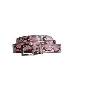 Indonesian Python belte 38 mm (Reticulated Python),Luxury belts lady Pink