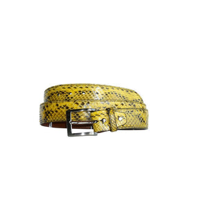 Indonesian Reticulated Python belt 38mm, yellow - BREDAL Wild"