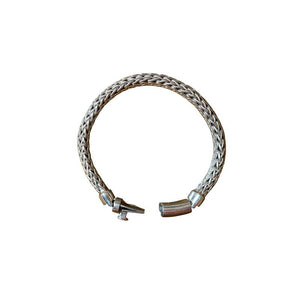 Rope Silver Bracelet - et bredere sølvarmbånd.,Silver buckles men Sølv