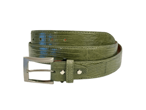 Teju Lizard - liten øgle fra Bolivia og Argentina,Luxury belts men Olive