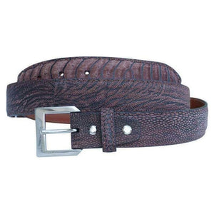 Ostrich Leg Suede i 35 mm bredde. Fra Sør - Afrika,Luxury belts menBrown