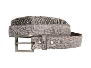 Ostrich Leg two - coloured handpainted,Luxury belts menGrå / hvit