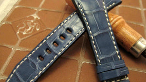 BREDAL Watch straps men Wild Alligator Watch Straps. Men. Dark blue