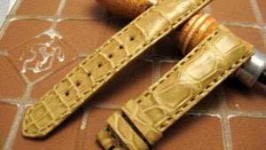 BREDAL Watch straps men Wild Alligator Watch Straps. Men. Light honey