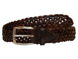 Flettebelte - norsk okseskinn. 35 mm. Håndflettet i Norge.,Luxury belts men34