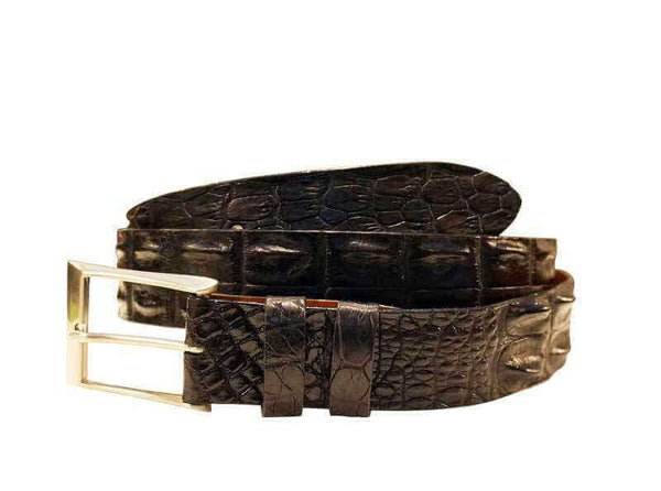 BREDAL Luxury belts men Black / 32/81 Crocodile  Hornback. 38 mm. Men