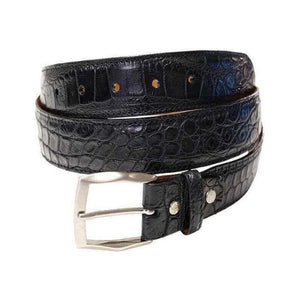Matte Crocodile skinnsbelte i 35 mm bredde.,Luxury belts menBlack