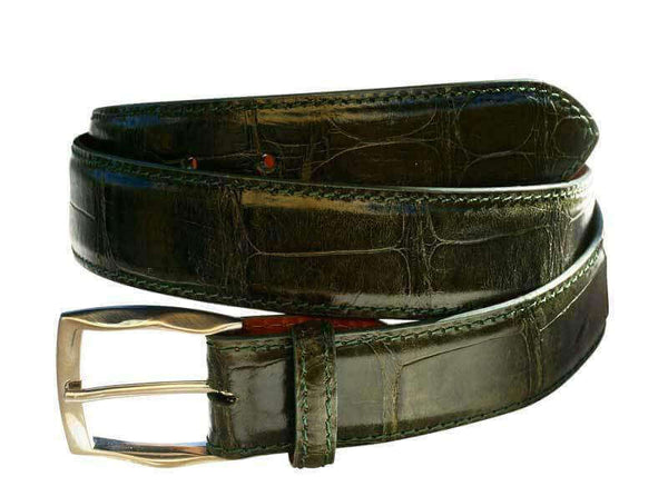 BREDAL Luxury belts men BREDAL  Bespoke Glossy Wild Alligator 35 mm