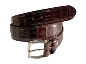 Matte Crocodile skinnsbelte i 35 mm bredde.,Luxury belts menBrown