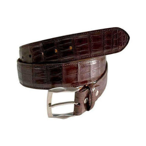 Matte Crocodile skinnsbelte i 35 mm bredde.,Luxury belts menBrown