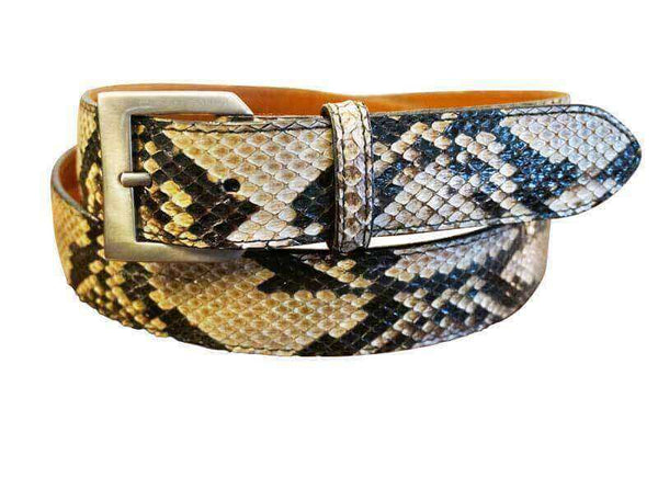 BREDAL Luxury belts men Brownish White Pyton belte 35 mm