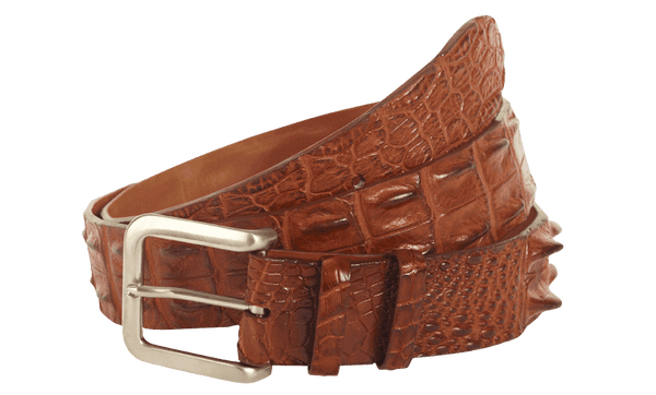 BREDAL Luxury belts men Cognac / 32/81 Crocodile  Hornback. 38 mm. Men