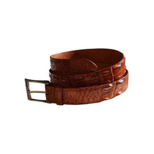 Crocodile Hornback. 38 mm. Men,Luxury belts menEarth Brown