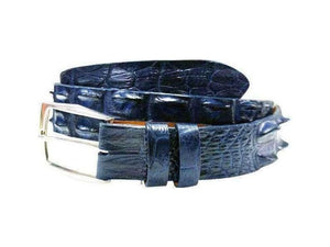 Crocodile Hornback. 38 mm. Men,Luxury belts menNavy