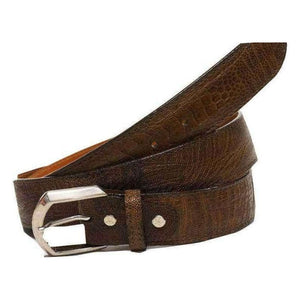 Ostrich Leg 38 mm - skinn fra Sør - Afrika,Luxury belts menMatte Brown