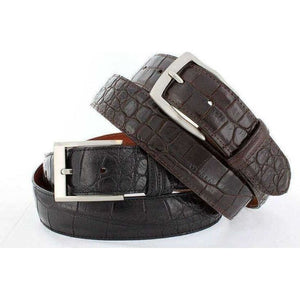 Matte Crocodile skinnsbelte i 35 mm bredde.,Luxury belts menBlack