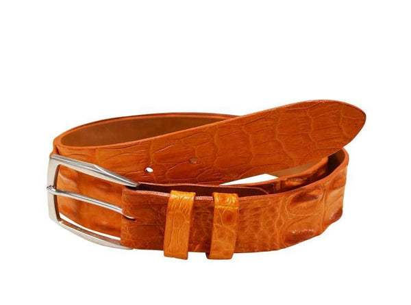 BREDAL Luxury belts men Orange / 36/91 Crocodile  Hornback. 38 mm. Men