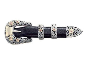 Vogt - CV silver w/rubies 25 mm,Silver buckles womensVogt CV - 7 rubies