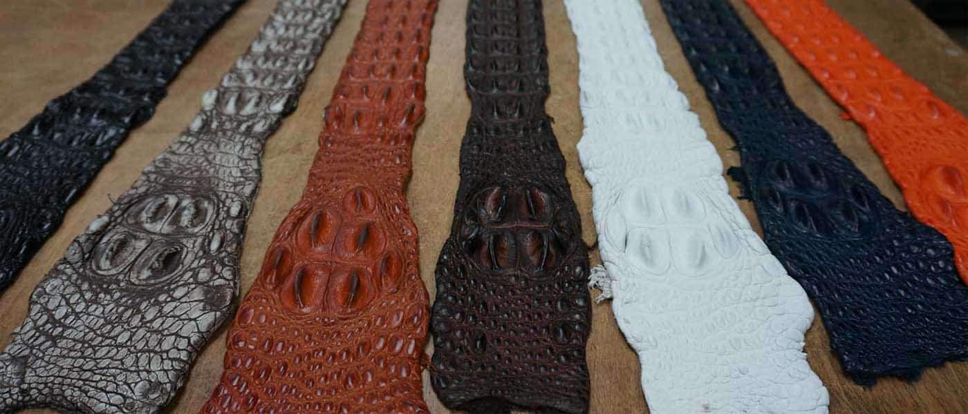 Crocodile Back leather belts